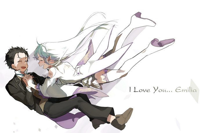 Subaru and Emilia from Re:Zero