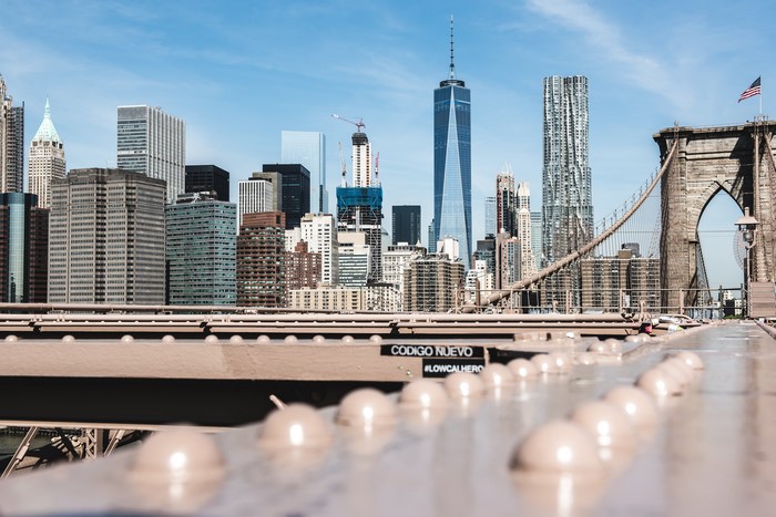 New York City Skyline and Brooklyn Bridge