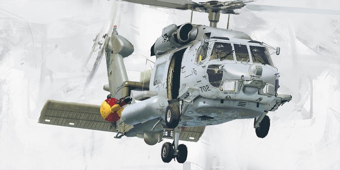 Helicopter concept art by Joe Gloria