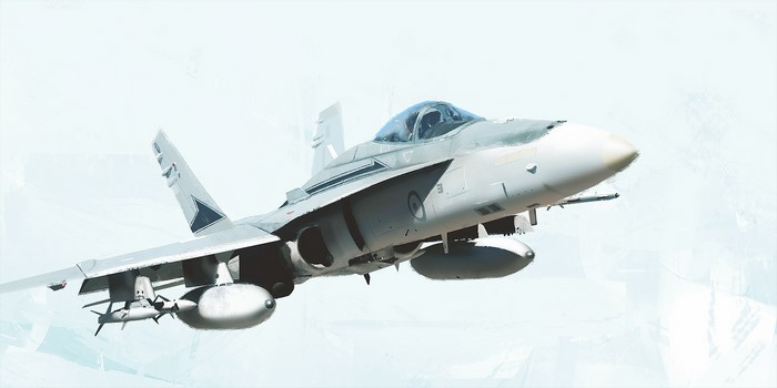 F/A-18 Hornet jet fighter in flight