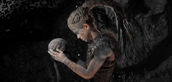 Senua from Hellblade: Senua's Sacrifice holding a skull