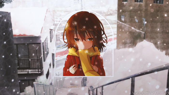 Satoru Fujinuma from Boku dake ga Inai Machi in winter