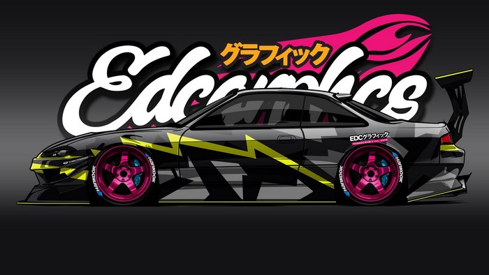 Nissan Silvia S14 JDM Render by EDC Graphics