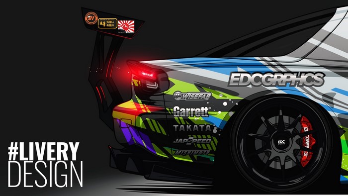 EDC Graphics Mazda RX-7 FD Digital Art