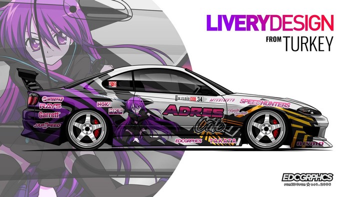 Nissan Silvia S15 Anime Style Side View