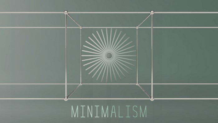 Minimalist geometric design with text