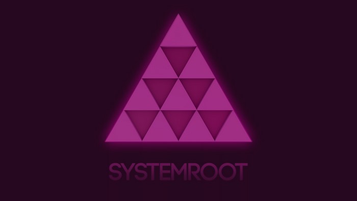 Systemroot logo with geometric triangles