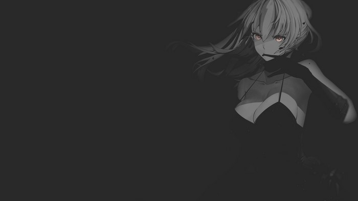 Saber from Fate Series in black dress