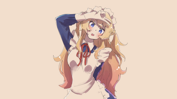 Anime girl in maid outfit