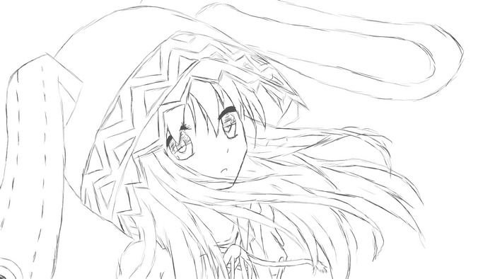 Yoshino from Date A Live manga sketch