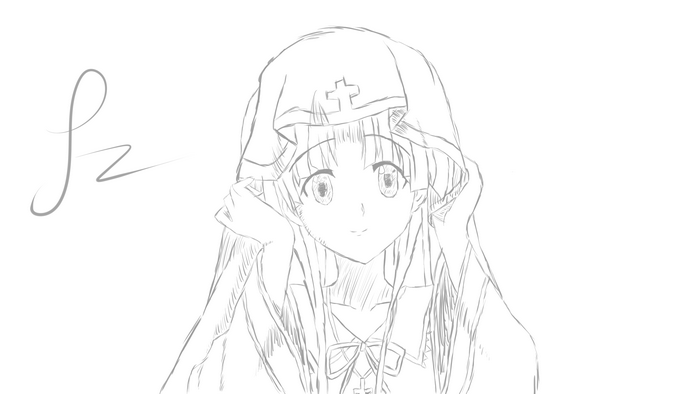 Asia Argento from High School DxD manga sketch