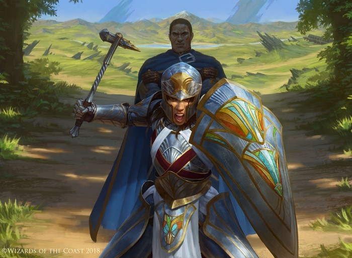 Knight and Warrior from Magic: The Gathering