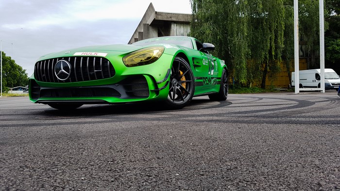Green Mercedes-AMG GT "Hulk" car