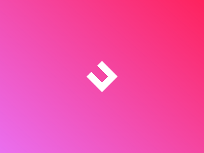 Geometric shape on a pink and purple gradient