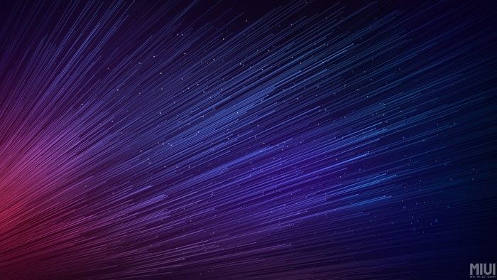 Abstract colorful lines and stars on a dark background