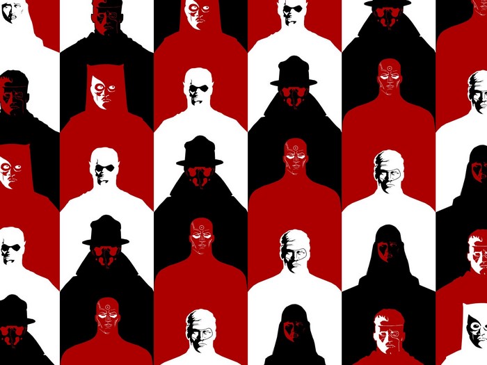Watchmen characters collage