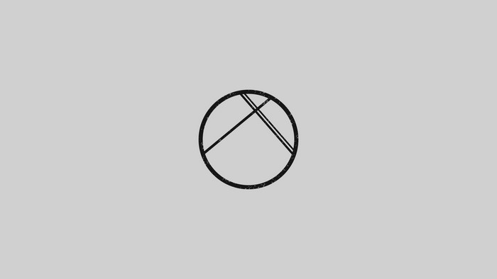 Minimalist circle with intersecting lines