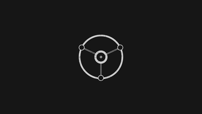 Minimalist geometric design with circles and lines