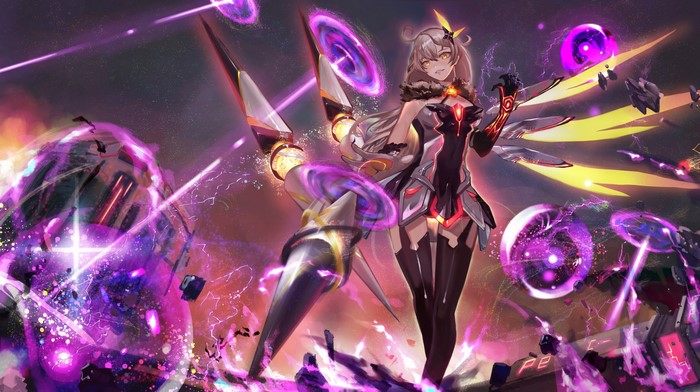 Kiana Kaslana in Energetic Battle Scene