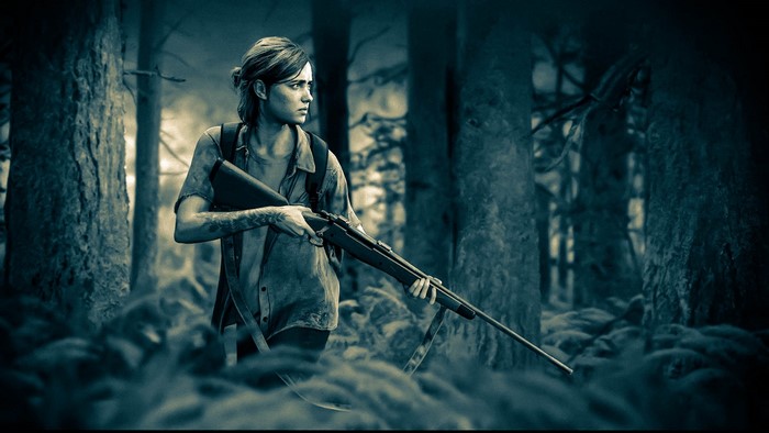 Ellie from The Last of Us in a forest