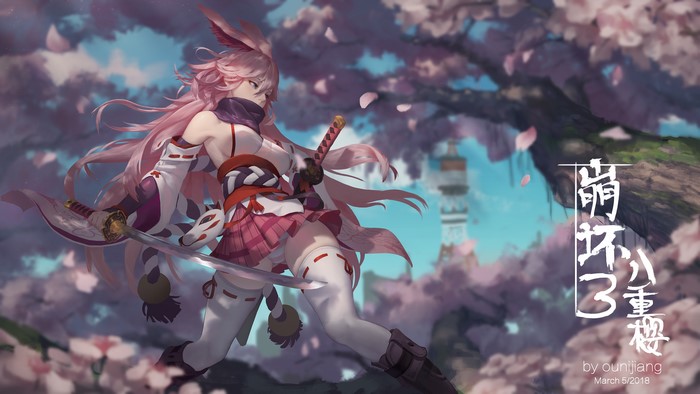 Yae Sakura in 4K Honkai Impact Artwork
