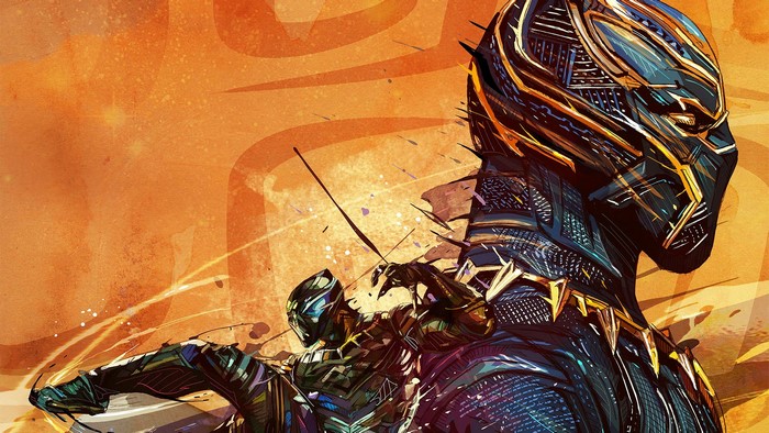 Black Panther artwork with two figures