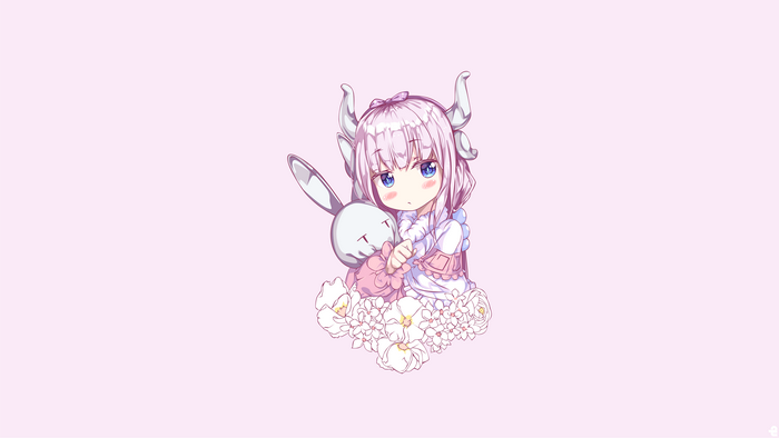 Kanna Kamui from Kobayashi-san Chi no Maid Dragon with a bunny toy