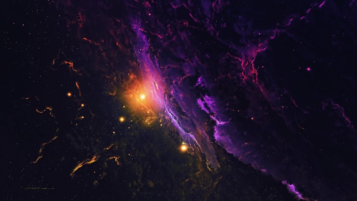 4K Space Art Nebula Galaxy by Starkiteckt