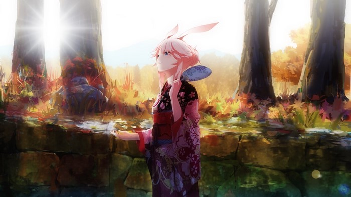Yae Sakura from Honkai Impact in a kimono