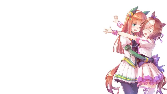 Special Week and Silence Suzuka from Uma Musume Pretty Derby hugging