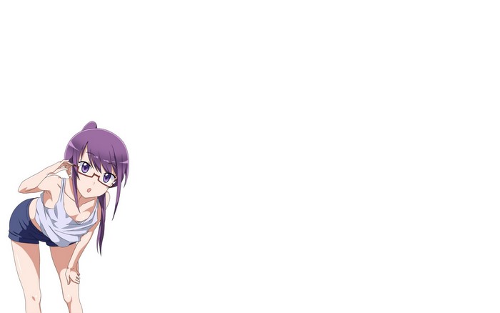 Anime girl with glasses