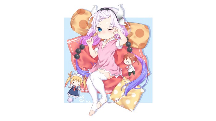 Kanna Kamui from Kobayashi-san Chi no Maid Dragon sleeping