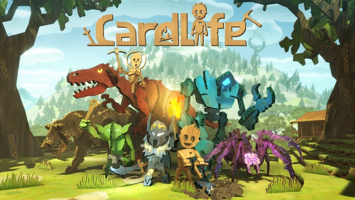 CardLife video game art with cardboard creatures