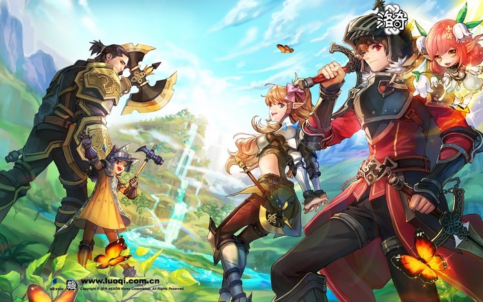 Mabinogi Heroes game poster with characters