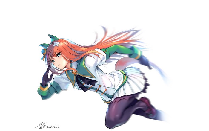 Silence Suzuka from Uma Musume Pretty Derby running