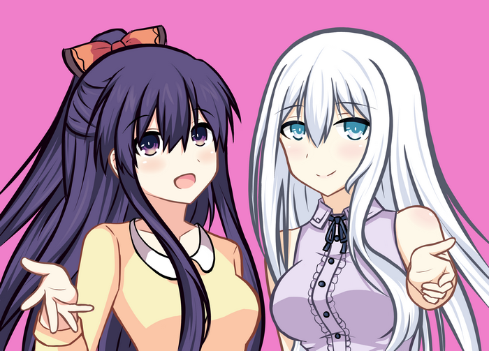 Yatogami Tohka and Kanade Shimizu from Date A Live