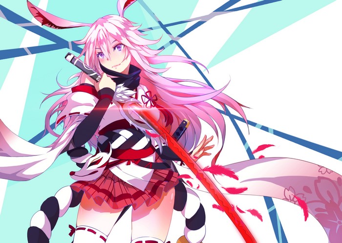 Yae Sakura from Honkai Impact with a sword