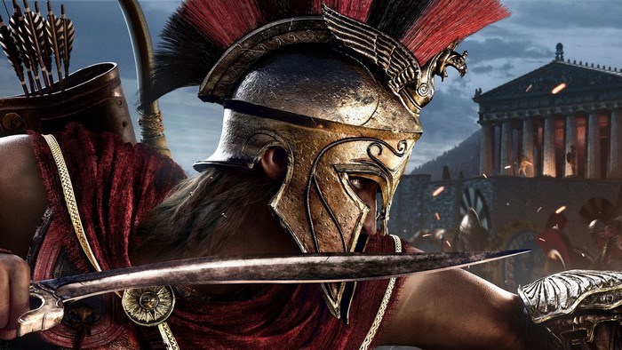 Alexios from Assassin's Creed Odyssey in Greece