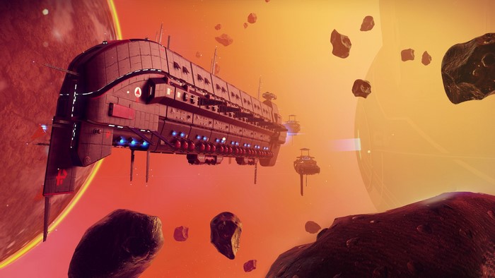 Spaceship in No Man's Sky
