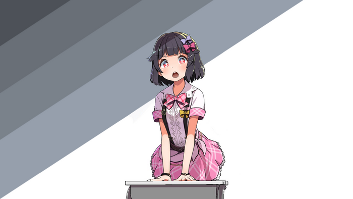 Anime girl with pink outfit