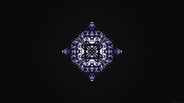 Abstract geometric pattern on black background
