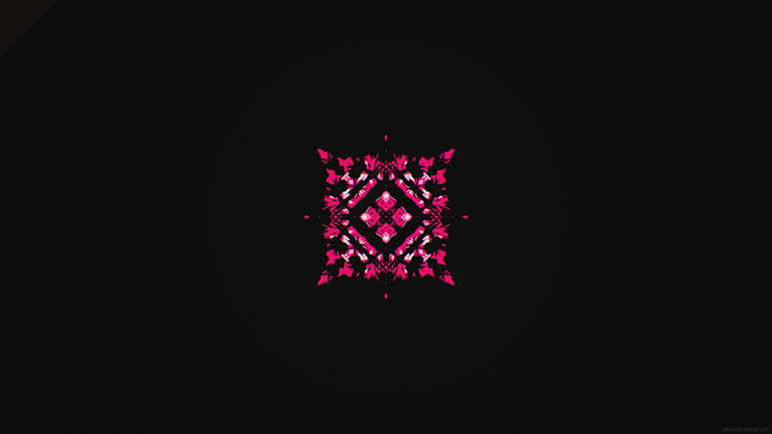 Abstract pink geometry on black background 4K
