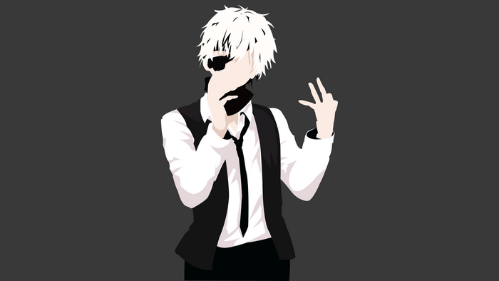 Kaneki Ken from Tokyo Ghoul minimalist art