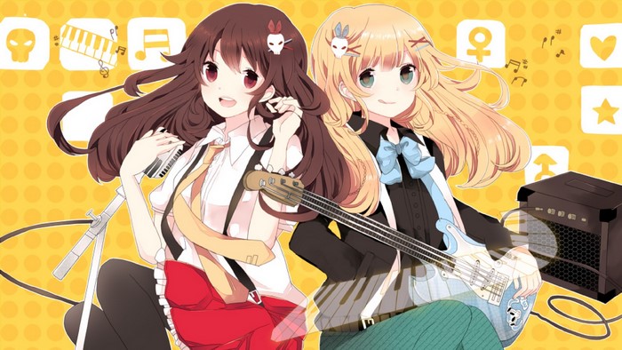 Anime girls with musical instruments