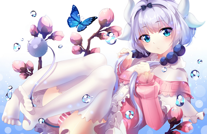 Kanna Kamui from Kobayashi-san Chi no Maid Dragon with butterfly