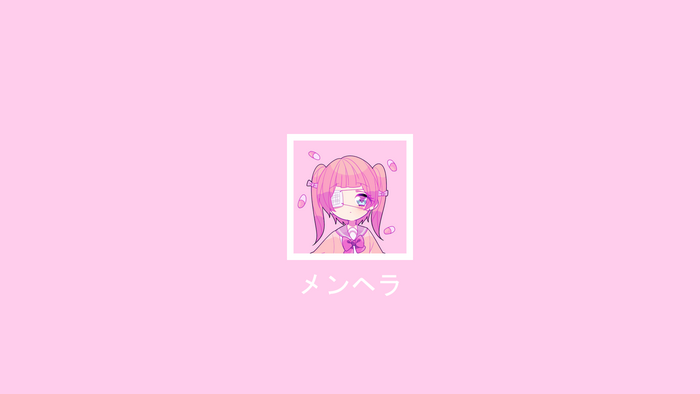 Menhera-chan with pills and eye patch