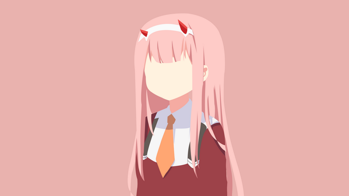 Zero Two from Darling in the FranXX Minimalist Anime