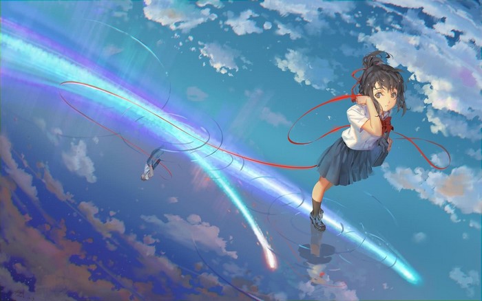 Mitsuha Miyamizu from Kimi no Na Wa in the sky