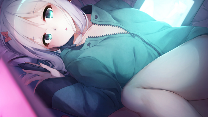 Izumi Sagiri from Eromanga-sensei lying down