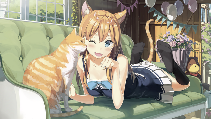 4K Game CG Nekomimi with Cats